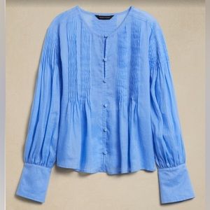 Banana Republic 100% Ramie Pintuck Blouse - XL